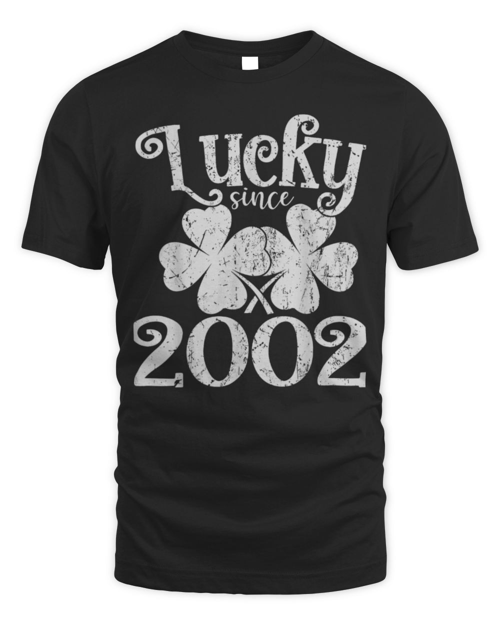 Vintage Lucky Since 23 2002 Lucky St Unisex Standard T-Shirt black s