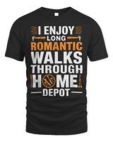 I enjoy long romantic walks through home depot funny T-Shirt Unisex Standard T-Shirt black s