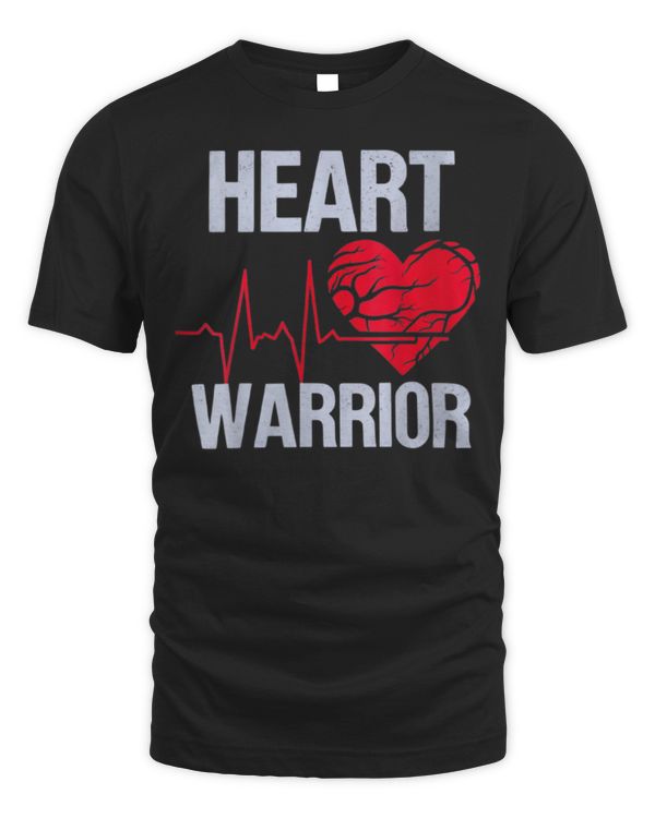 Womens Heart Warrior Heart Disease Awareness Month Red Heart T-Shirt